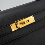 HERMES KELLY 28 EPSOM BLACK GHW