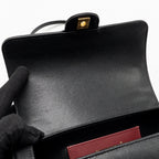 CHANEL 26P PREPPY BOWLING SHOULDER BAG CAVIAR BLACK GHW (MICROCHIP)