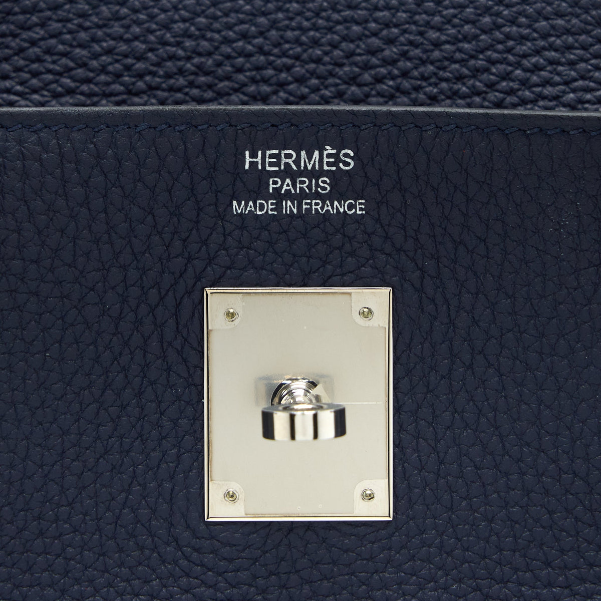 Hermes Birkin 40 Officer Togo/Swift Blue Nuit/Vert Cypres SHW