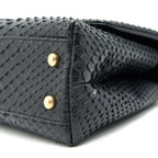 CHANEL COCO HANDLE MINI PYTHON LEATHER BLACK GHW