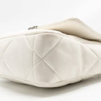 Chanel small 19 bag lambskin white multicoloured hardware (microchip)