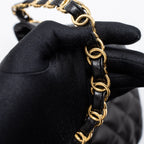 CHANEL 22K HOBO SHOULDER BAG LAMBSKIN BLACK GHW (MICROCHIP)