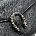 GUCCI DIONYSUS MINI CHAIN BAG CALFSKIN BLACK SHW