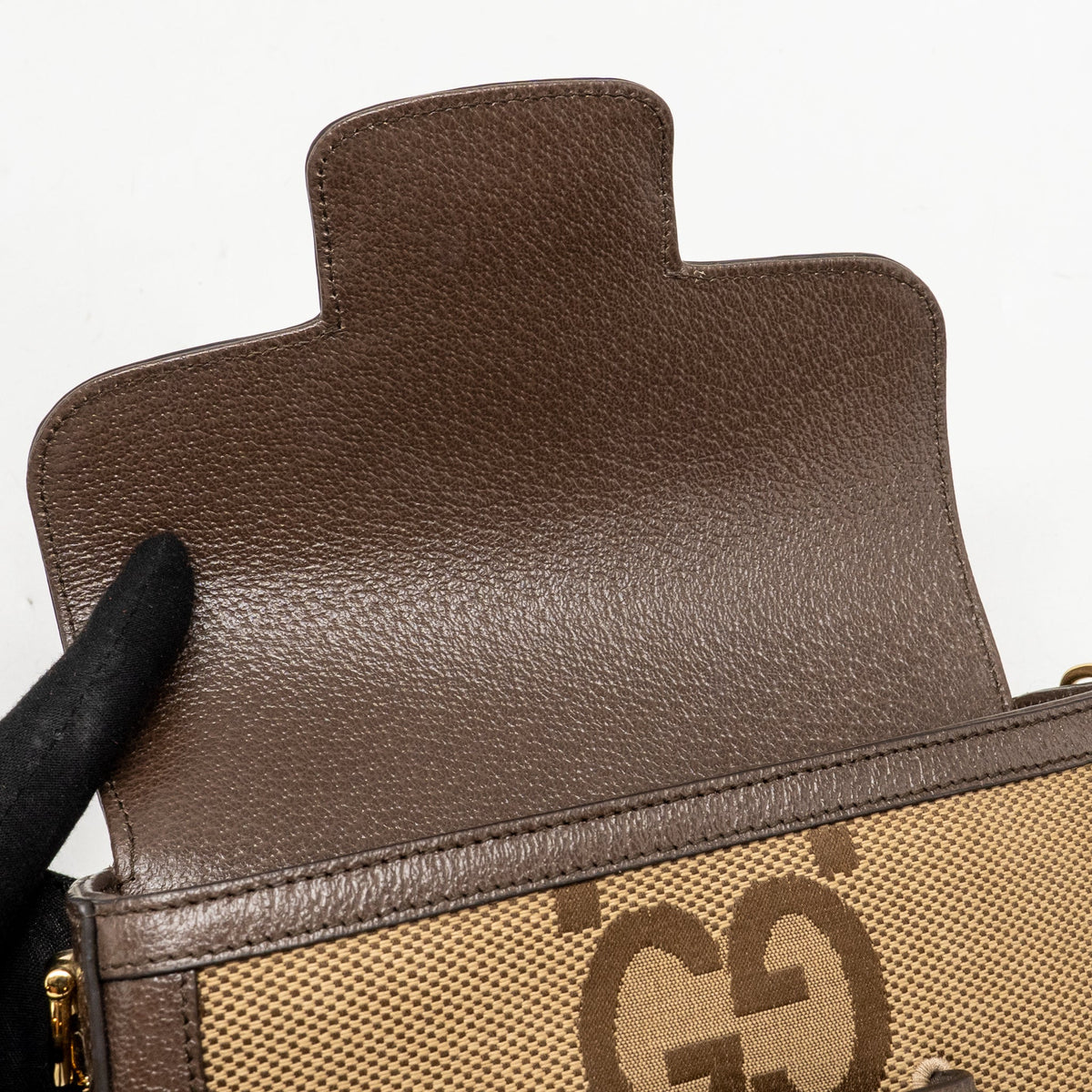 Gucci Horsebit 1955 small shoulder bag giant GG supreme canvas beige/brown GHW