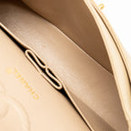 Chanel Vintage Medium Classic Double Flap Bag Lambskin Beige GHW