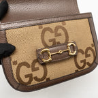 Gucci Horsebit 1955 small shoulder bag giant GG supreme canvas beige/brown GHW