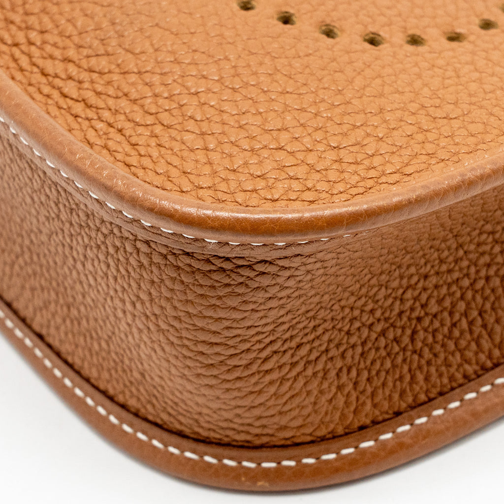 Hermes mini evelyne Taurillon Maurice gold SHW