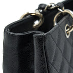 CHANEL GRAND SHOPPING TOTE/ GST CAVIAR BLACK SHW