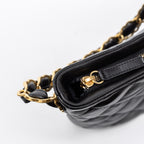 CHANEL 22K HOBO SHOULDER BAG LAMBSKIN BLACK GHW (MICROCHIP)