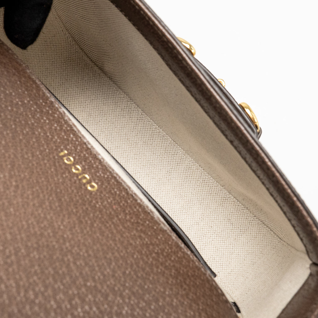 Gucci Horsebit 1955 small shoulder bag giant GG supreme canvas beige/brown GHW