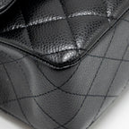 CHANEL MEDIUM CLASSIC DOUBLE FLAP BAG CAVIAR BLACK GHW (MICROCHIP)