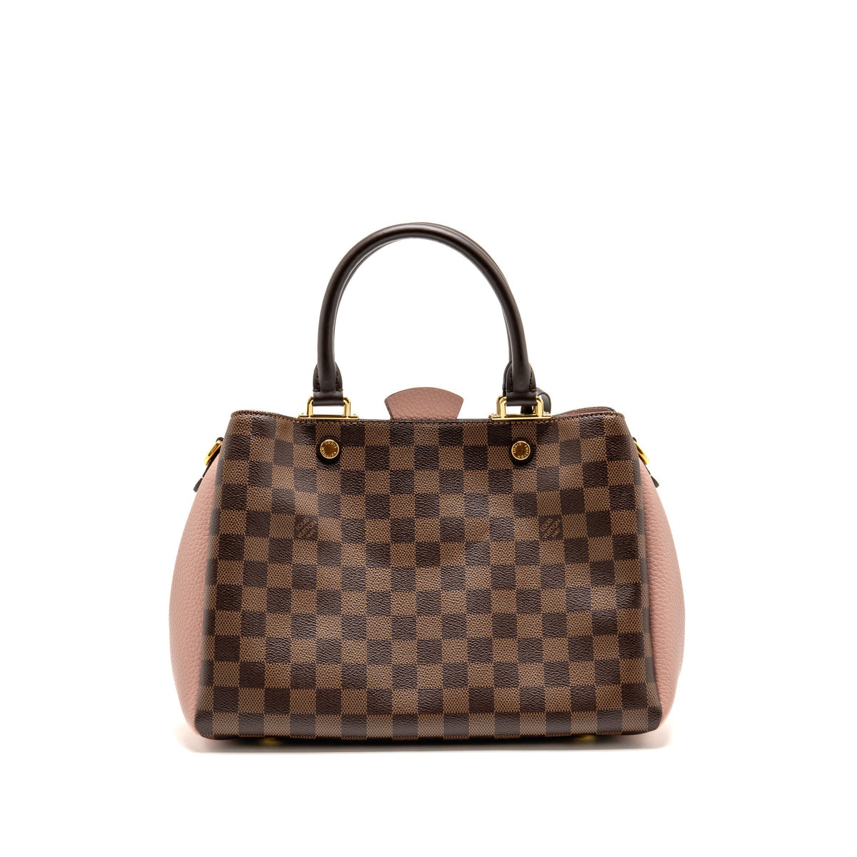 LOUIS VUITTON Brittany Bag Damier Ebene Canvas / Leather Pink GHW
