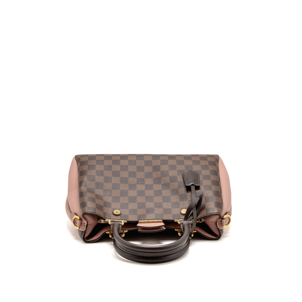LOUIS VUITTON Brittany Bag Damier Ebene Canvas / Leather Pink GHW