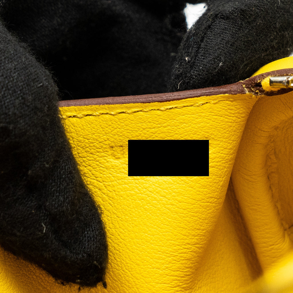 Hermes mini lindy swift jaune de Naples SHW