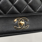 Chanel Mademoiselle Enamel Flap Bag Shiny Sheepskin Black GHW