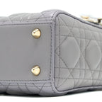 DIOR SMALL LADY DIOR MY ABCDIOR LAMBSKIN GREY LGHW
