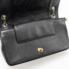 Chanel Mademoiselle Enamel Flap Bag Shiny Sheepskin Black GHW