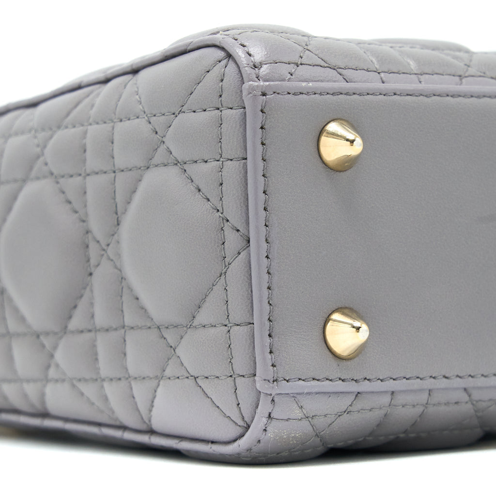 DIOR SMALL LADY DIOR MY ABCDIOR LAMBSKIN GREY LGHW