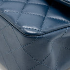 Chanel Mini Rectangular Flap Bag Lambskin Navy SHW