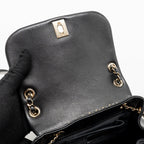 CHANEL LARGE DUMA BACKPACK CALFSKIN BLACK LGHW (MICROCHIP)