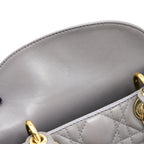 DIOR SMALL LADY DIOR MY ABCDIOR LAMBSKIN GREY LGHW