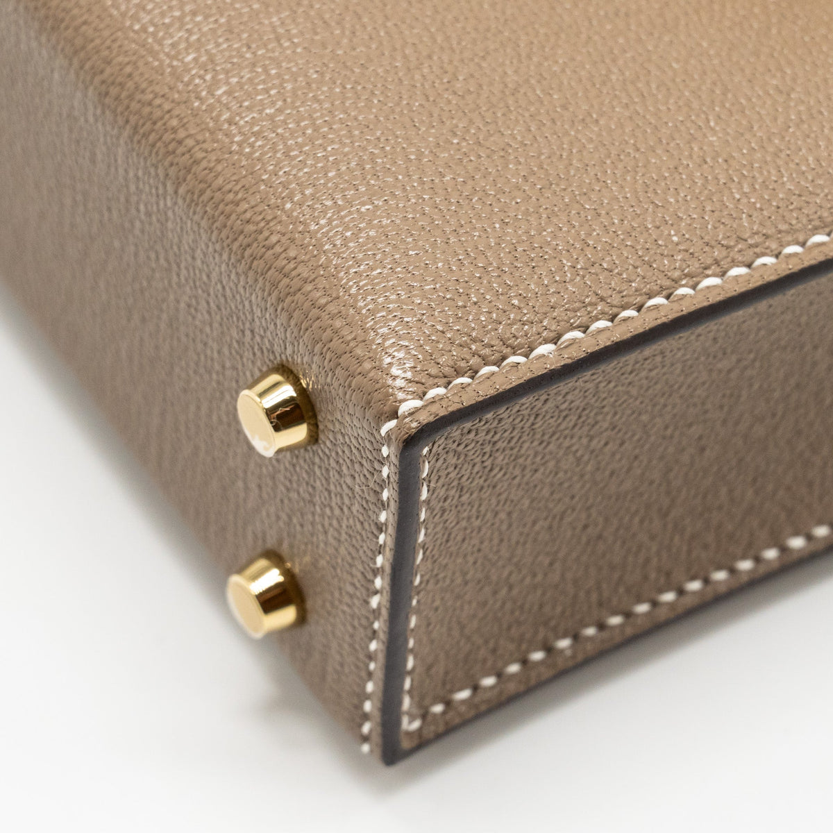Hermes Mini Verrou Chèvre Mysore Etoupe LGHW