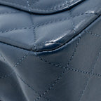 Chanel Mini Rectangular Flap Bag Lambskin Navy SHW