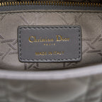 DIOR SMALL LADY DIOR MY ABCDIOR LAMBSKIN GREY LGHW