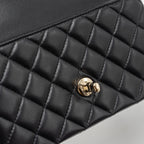 CHANEL TOP HANDLE MINI RECTANGULAR LAMBSKIN BLACK LGHW(MICROCHIP)
