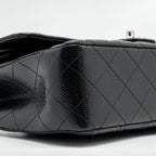 CHANEL MEDIUM CLASSIC DOUBLE FLAP BAG CAVIAR BLACK SHW (MICROCHIP)