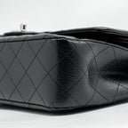 CHANEL MEDIUM CLASSIC DOUBLE FLAP BAG CAVIAR BLACK SHW (MICROCHIP)