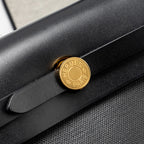 HERMES HERBAG 31 ZIP BAG BERLINE CANVAS/VACHE HUNTER BLACK/ECRU GHW