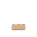 CHANEL 22S PEARL CRUSHED MINI RECTANGULAR LAMBSKIN DARK BEIGE GHW(MICROCHIP)