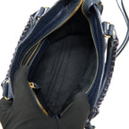 BALENCIAGA MINI CITY BAG NAVY GHW