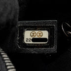 CHANEL MEDIUM CASUAL ROCK FLAP BAG GRAINED CALFSKIN BLACK RUTHENIUM HARDWARE