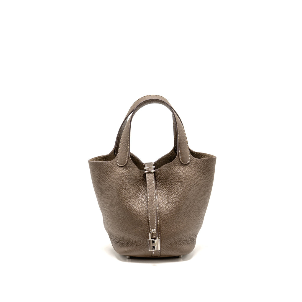 Hermes Picotin 18 Clemence Etoupe SHW