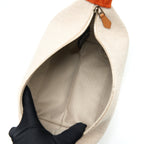 HERMES TROUSSE DE TOILETTE BRIDE A BRACPETIT MODELE BEIGE/ORANGE