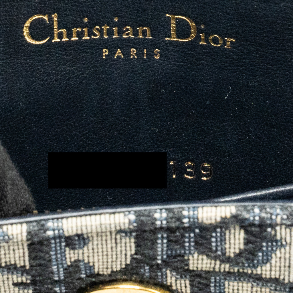 DIOR SADDLE BELT POUCH OBLIQUE JACQUARD CANVAS BLUE GHW