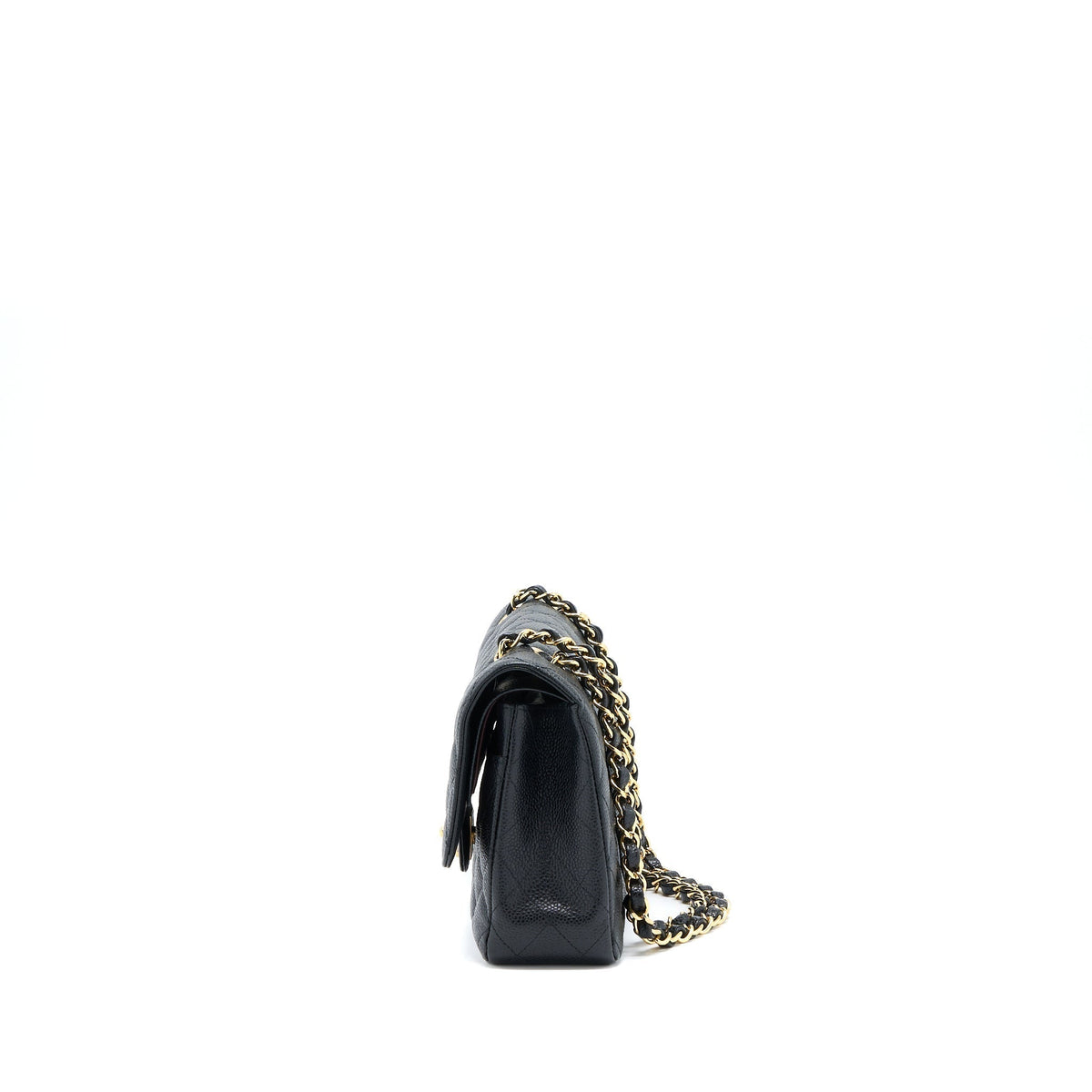 CHANEL MEDIUM CLASSIC DOUBLE FLAP BAG CAVIAR BLACK GHW