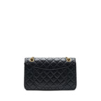 CHANEL 2.55 225 SMALL REISSUE DOUBLE FLAP BAG AGED CALFSKIN BLACK GHW