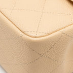 CHANEL JUMBO CLASSIC DOUBLE FLAP BAG CAVIAR BEIGE SHW