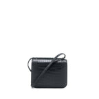 Hermes Mini Constance Mat Alligator Mississippians Black With Lizard Buckle SHW