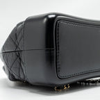 CHANEL SMALL GABRIELLE BACKPACK CALFSKIN BLACK MULTICOLOUR HARDWARE (MICROCHIP)