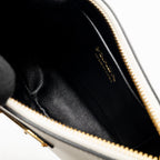 PRADA ARQUÉ SMALL SHOULDER BAG CALFSKIN WHITE GHW