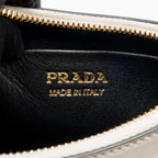 PRADA ARQUÉ SMALL SHOULDER BAG CALFSKIN WHITE GHW