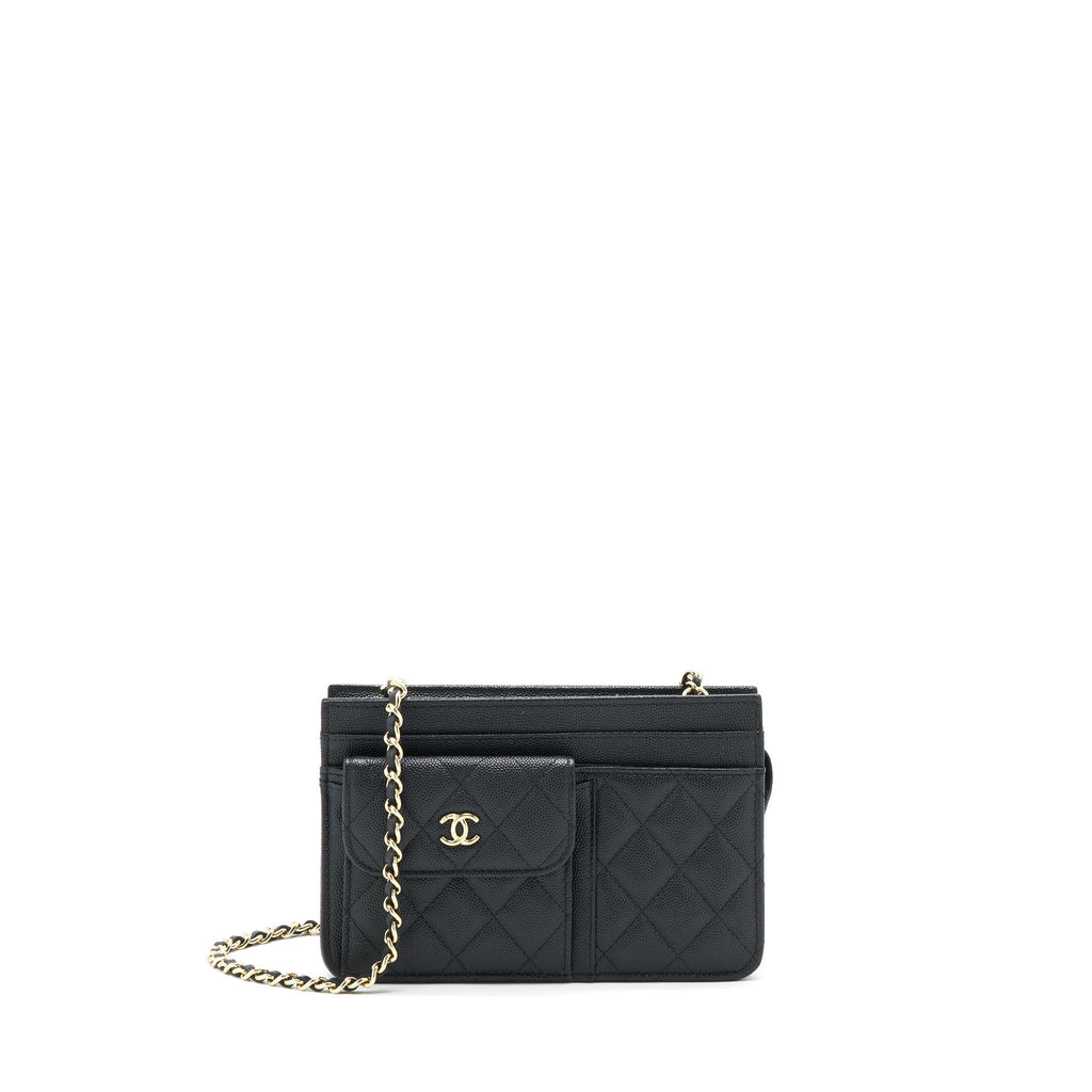 CHANEL MINI CROSSBODY BAG CAVIAR BLACK GHW