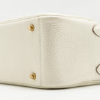 HERMES MINI LINDY CLEMENCE MUSHROOM / NATA WITH MULTICOLOR STRAP GHW