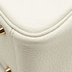 HERMES MINI LINDY CLEMENCE MUSHROOM / NATA WITH MULTICOLOR STRAP GHW