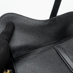 DIOR MEDIUM SADDLE BAG WITH STRAP CALFSKIN BLACK GHW