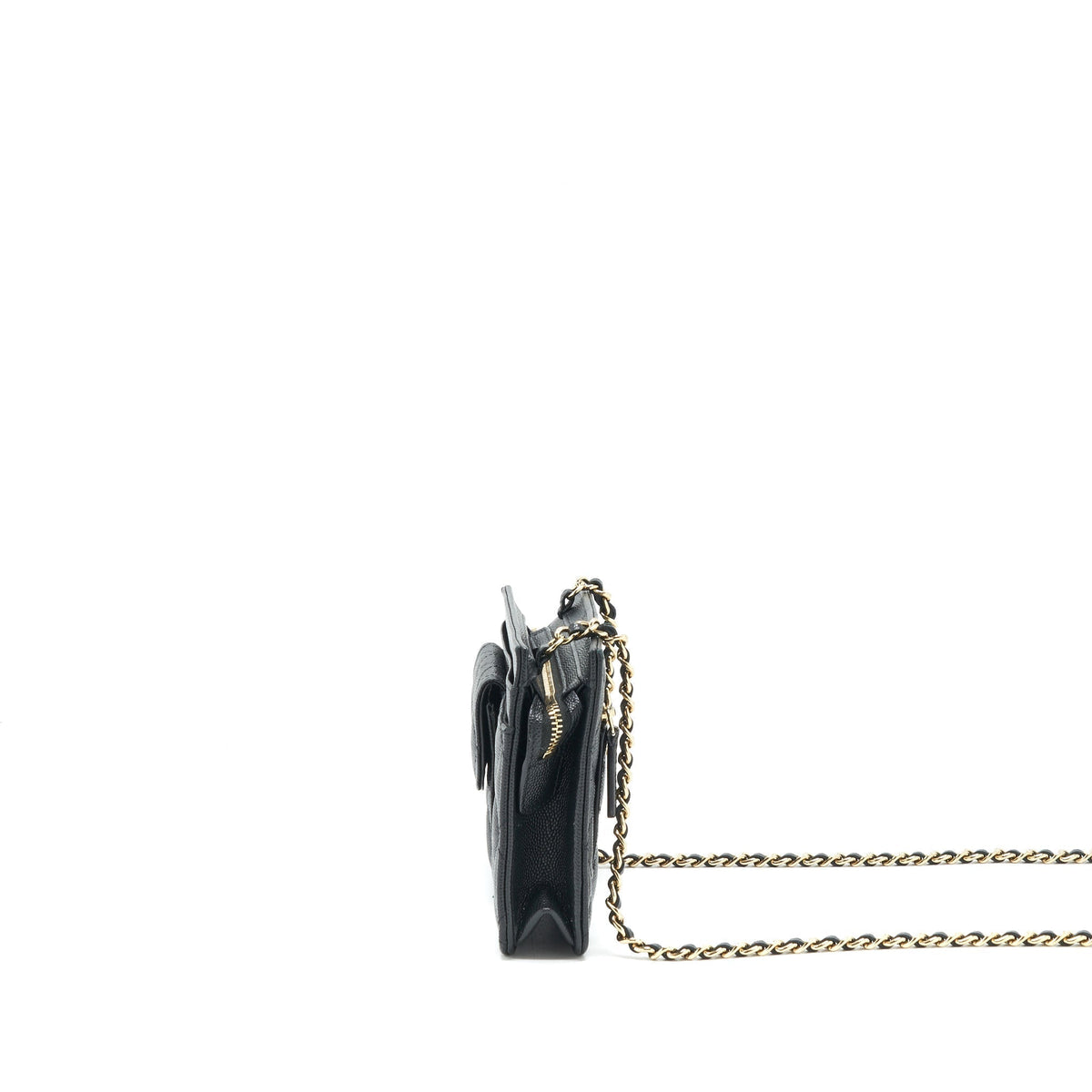 CHANEL MINI CROSSBODY BAG CAVIAR BLACK GHW